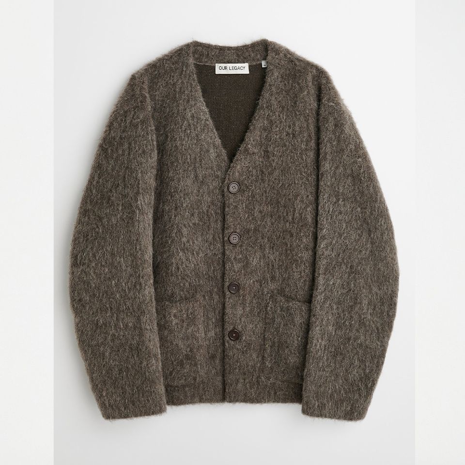 OUR LEGACY - CARDIGAN Mole Grey Mohair | River