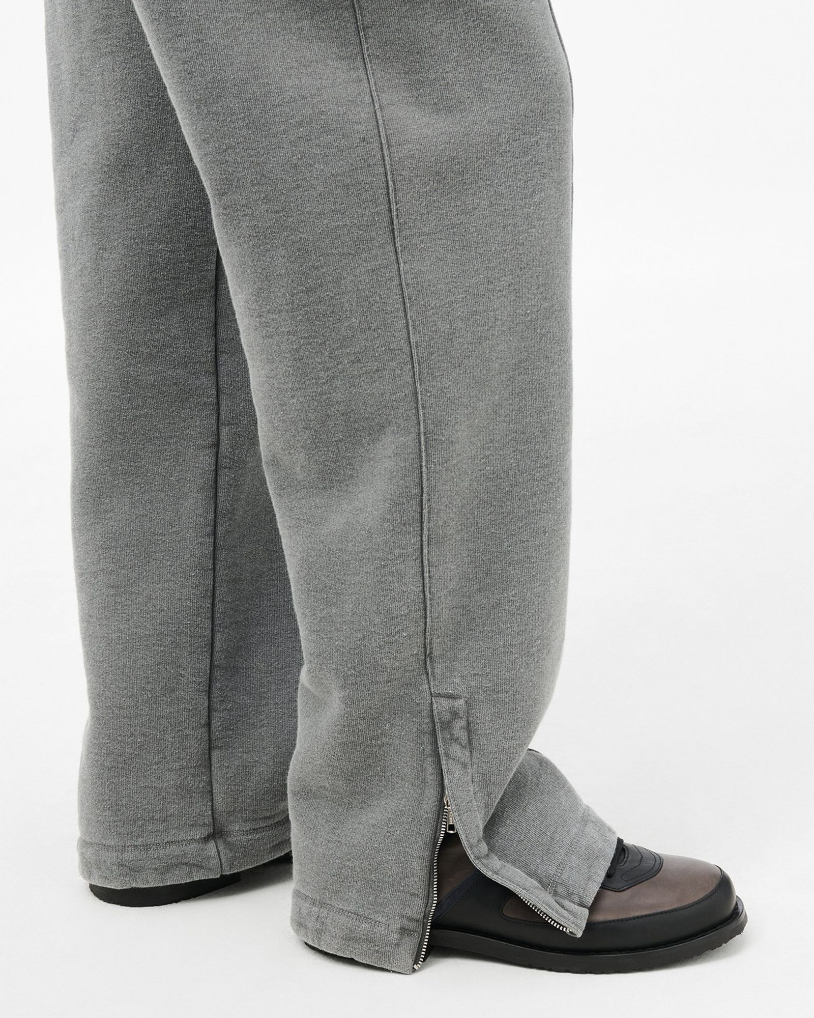 TRACK PANTS   Worn Black Hefty Fleece