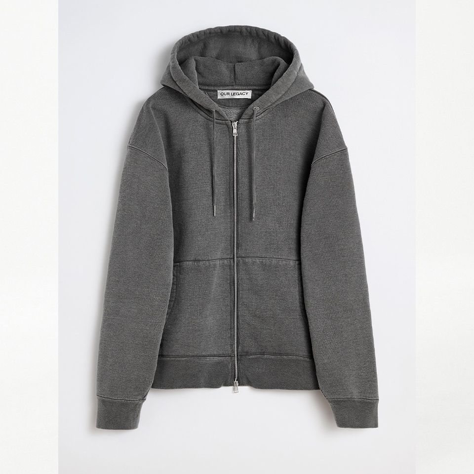 RASCAL HOOD   Worn Black Hefty Fleece