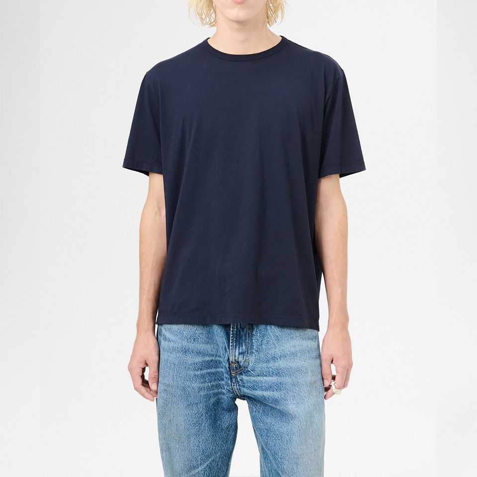 OUR LEGACY - NEW BOX T-SHIRT Abyss Blue Clean Jersey | River