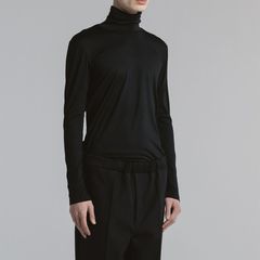 ウールジャージータートルネック[BLACK]