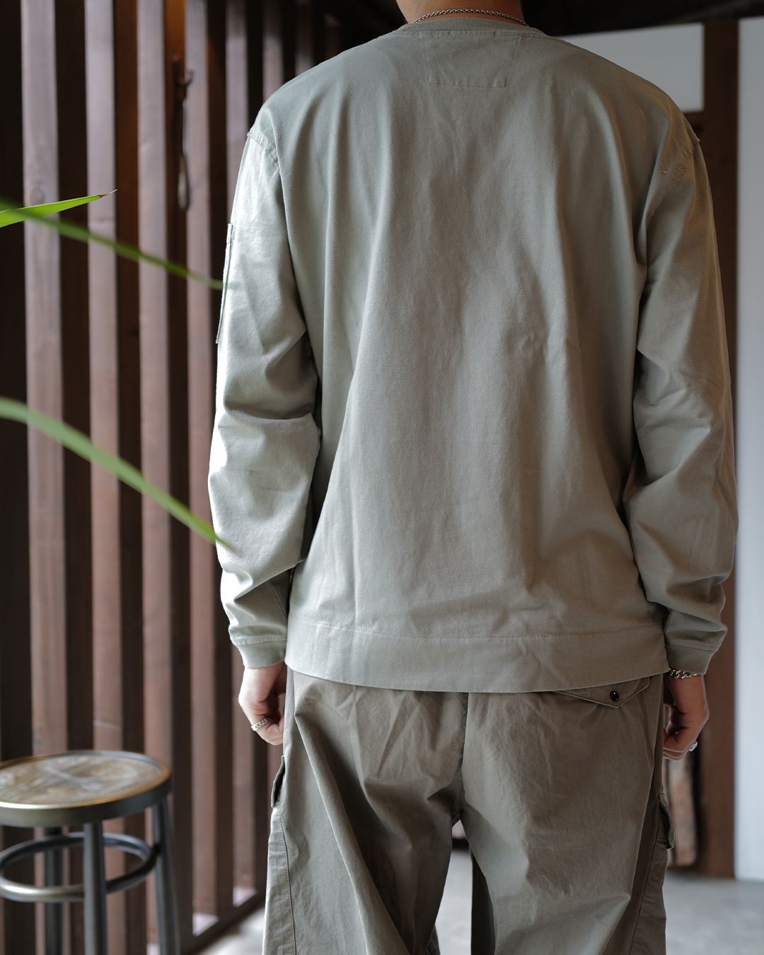 30/2 Mercerized Jersey Twisted Long Sleeve Lens T-Shirt FALLEN ROC.
