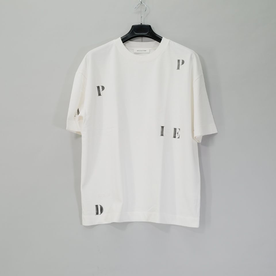 【LAST1 L】OVERSIZED T-SHIRT Light Ecru  [HAND STENCILLED LETTERS]