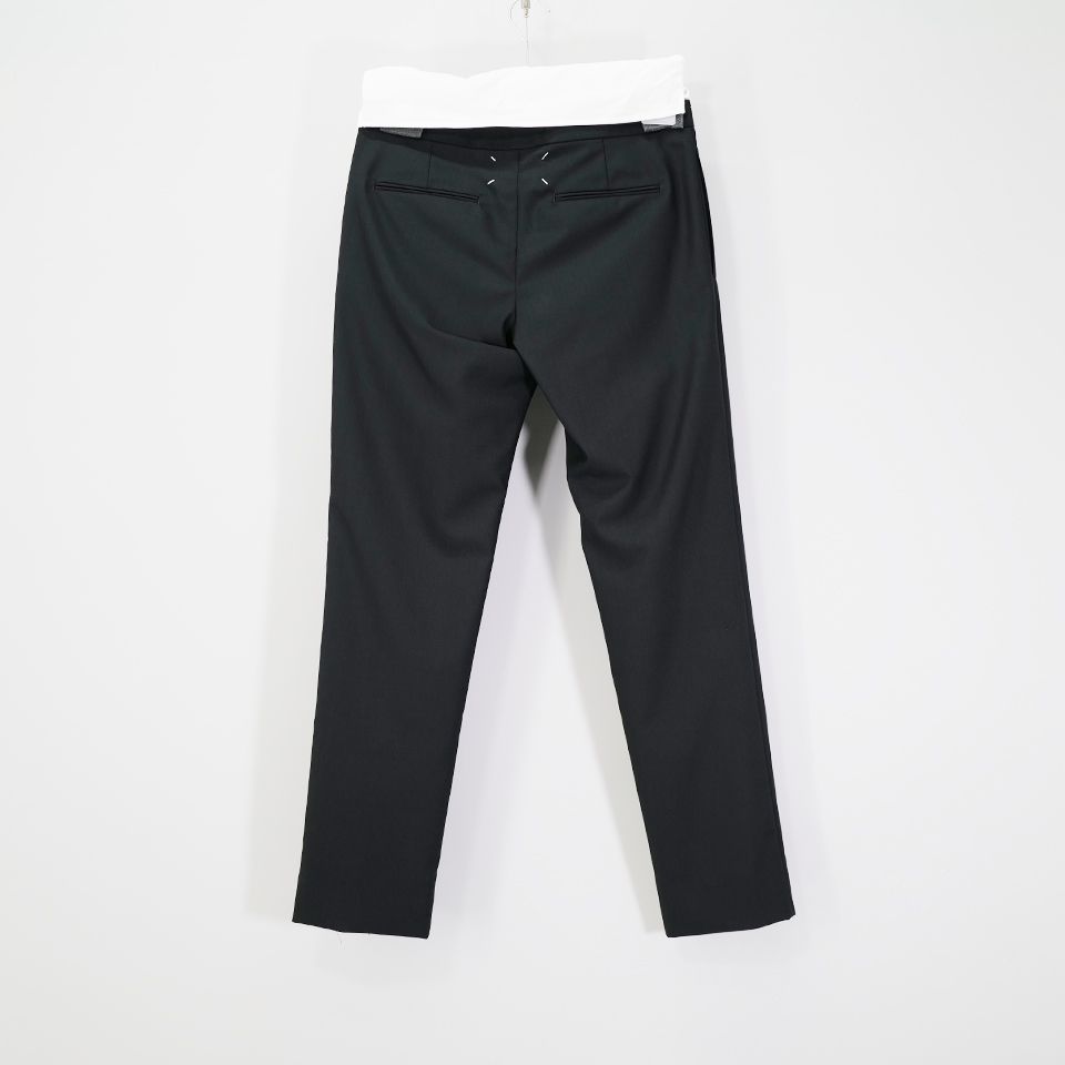 Maison Margiela - Drawstring Pants Two Ply Wool Black. | River