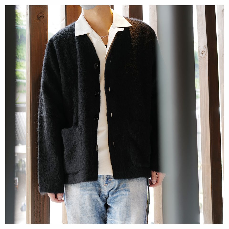 OUR LEGACY - CARDIGAN BLACK MOHAIR. | River