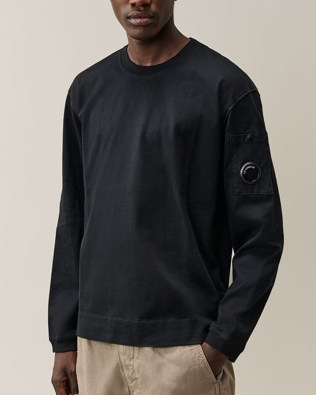 C.P. COMPANY - 30/2 Mercerized Jersey Twisted Long Sleeve Lens T