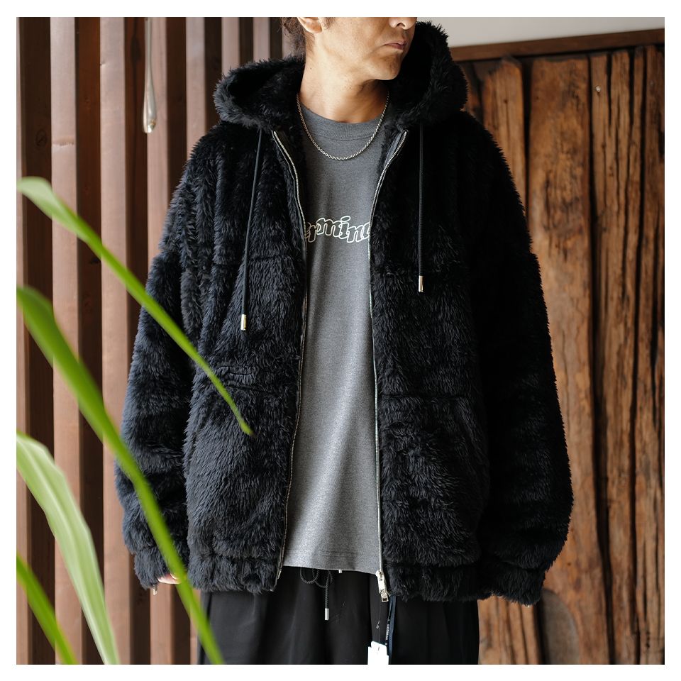 【mastermindJAPAN】 POLAR BEAR ZIP-UP HOODIE  BLACK