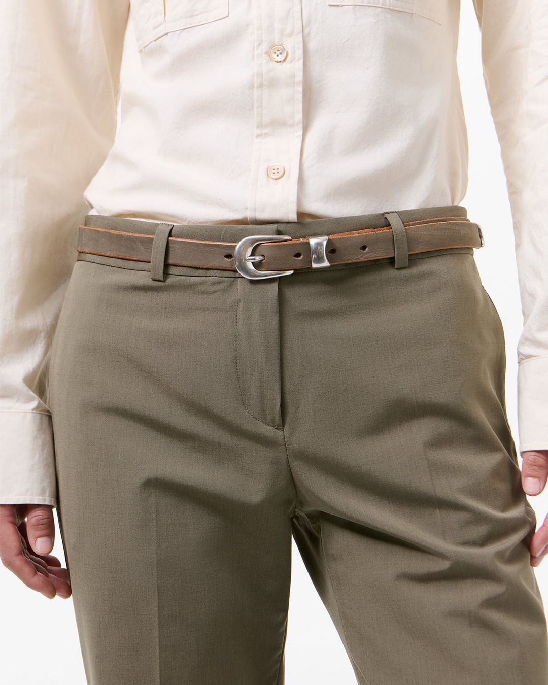 2 CM BELT Overcast Blue Leather