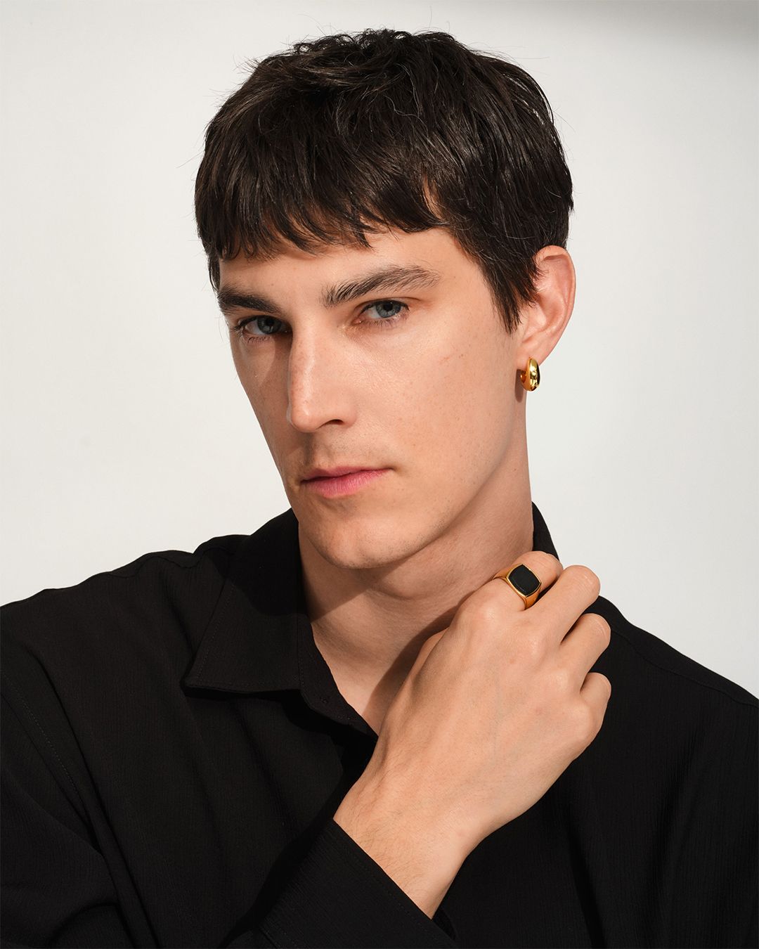 Ice Hoop Small Gold / アイス フープ スモール ゴールド ピアス