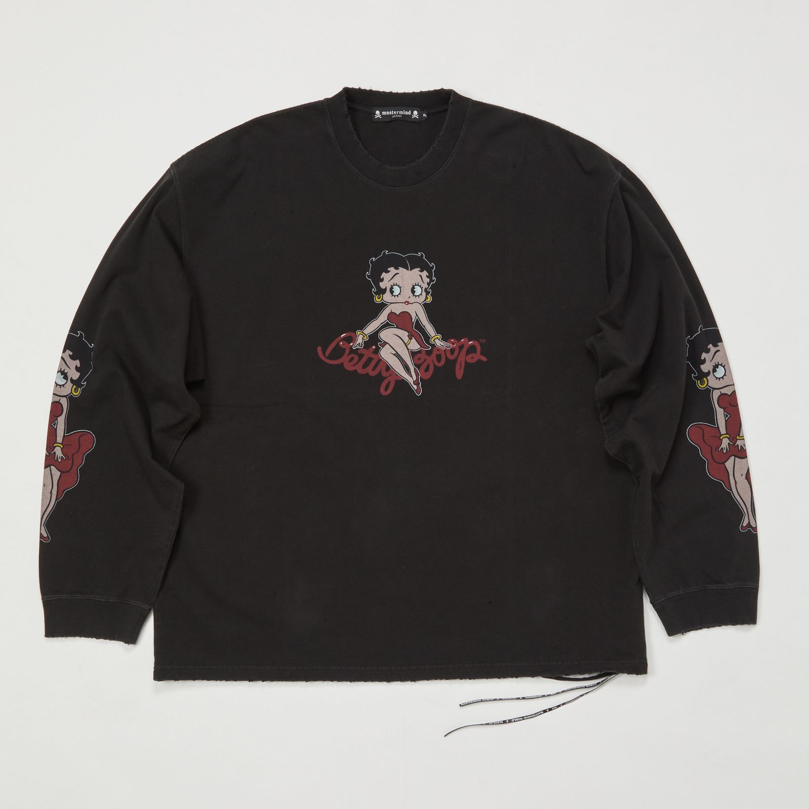 【MASTERMIND WORLD】 xBETTY BOOP L/S TEE ( DAMEGED ) MULTI COLOR <BOXY FIT>