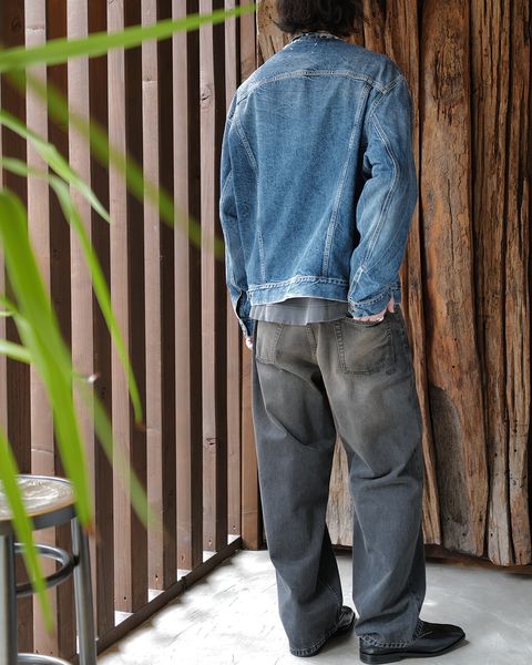 Maison Margiela : ディストレスト カラーレス デニムジャケット