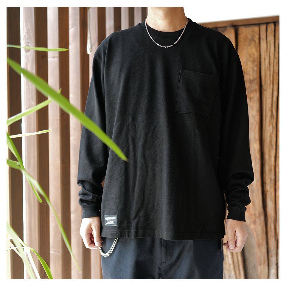 Heavy weight Loose Fit L/S T-SH Black