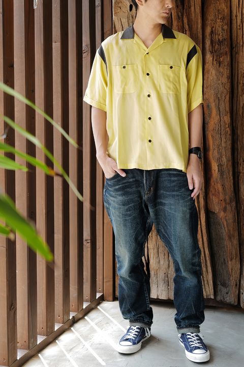 MINEDENIM ボウリングシャツ
