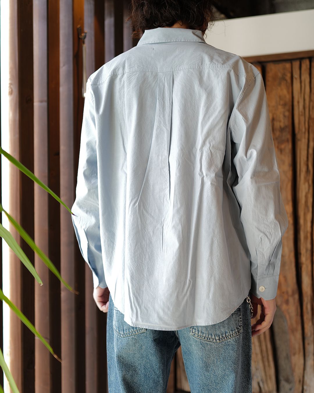BEYOND SHIRT   Powder Blue Liquid Poplin