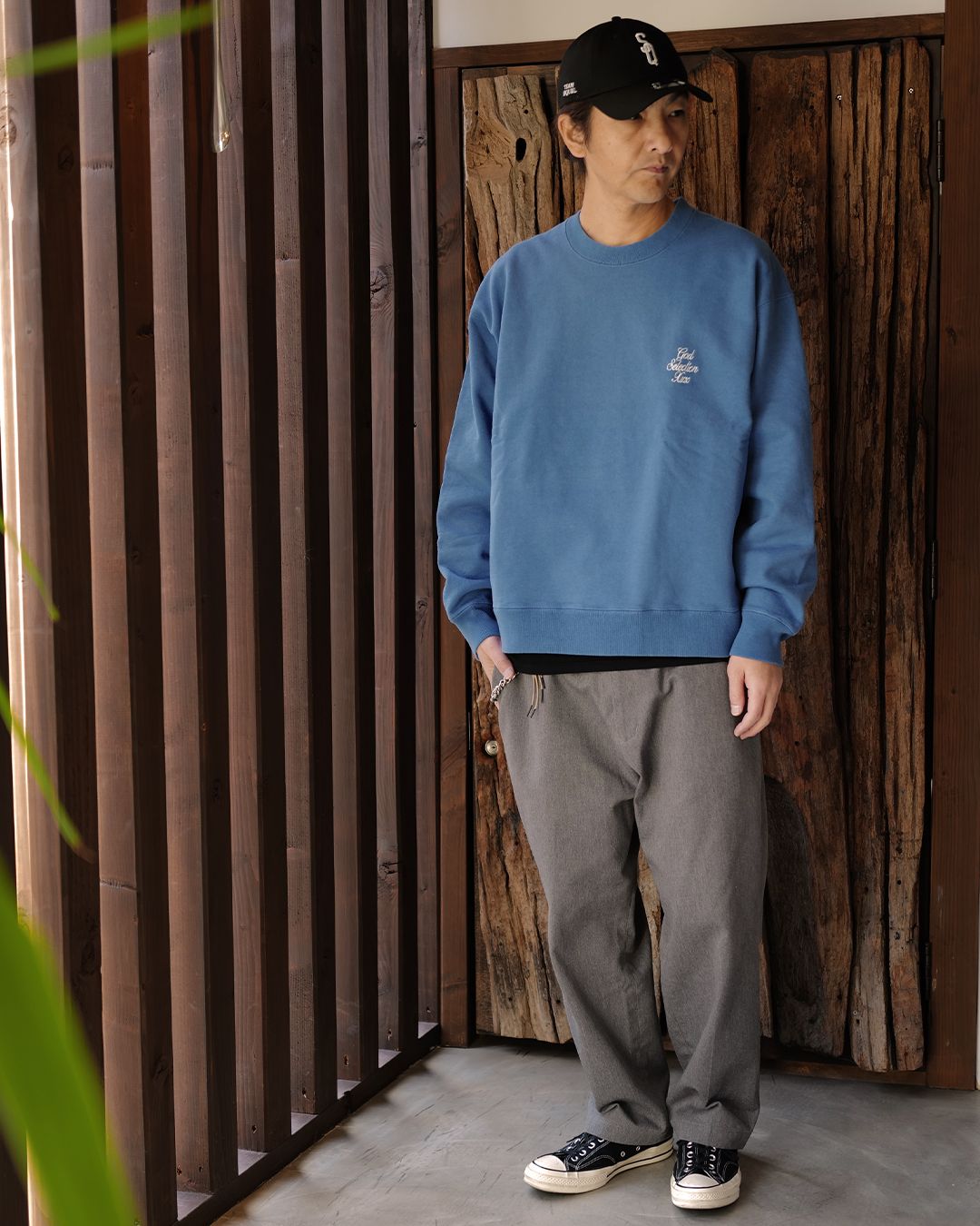 GX-A26-CS-02  CREW NECK SWEAT SHIRT   BLUE