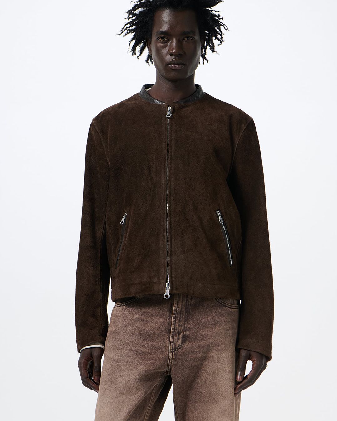 DRIFT JACKET  Wenge Brown Wet Suede