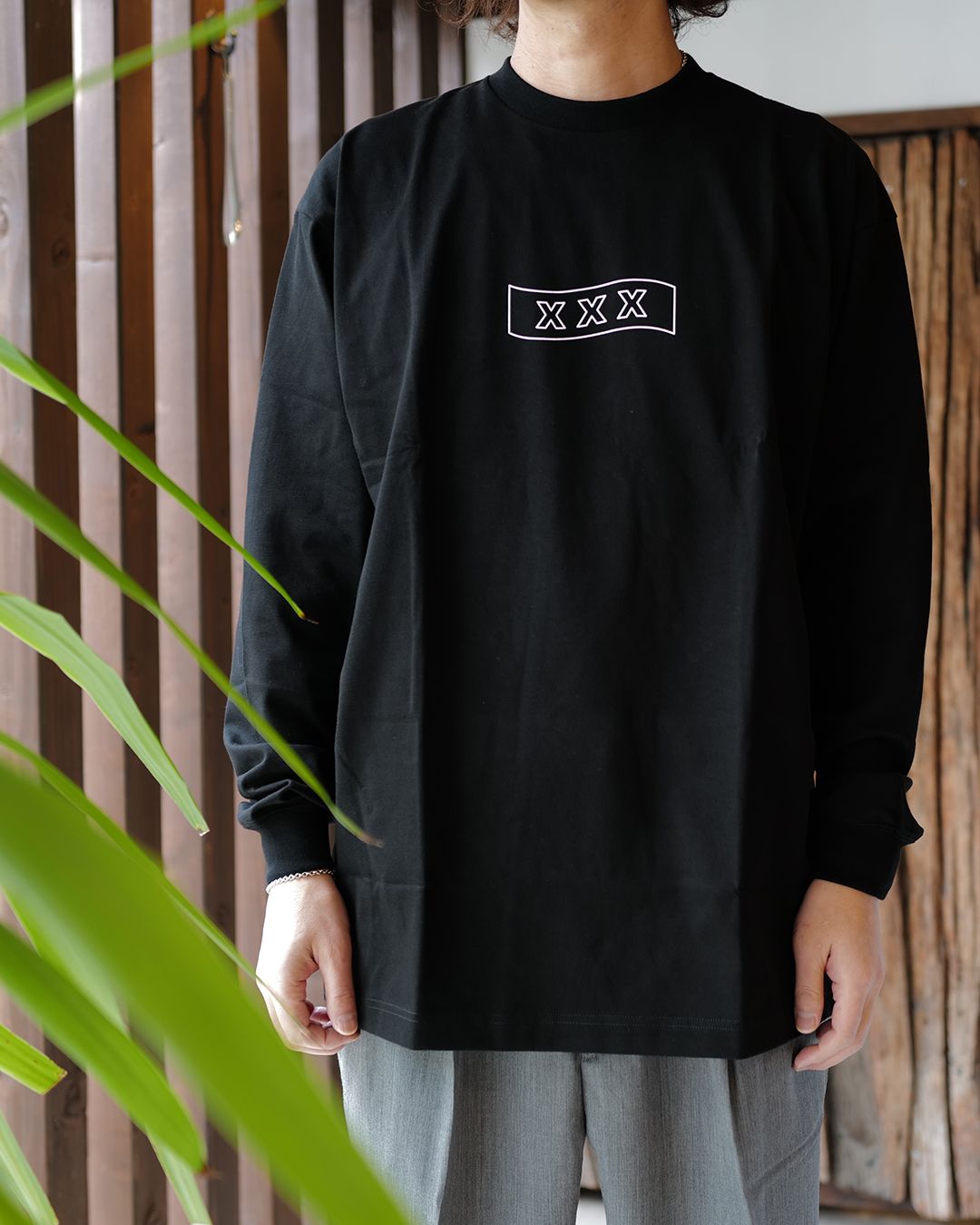 GX-A26-LT-03   LONG SLEEVE T-SHIRT   BLACK
