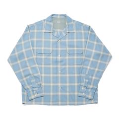 OMBRE CHECK LONG SLEEVE SHIRT [SAXE]