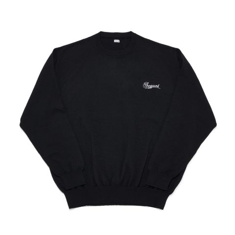 SQ-23AW-KN-06 CREW NECK KNIT  BLACK