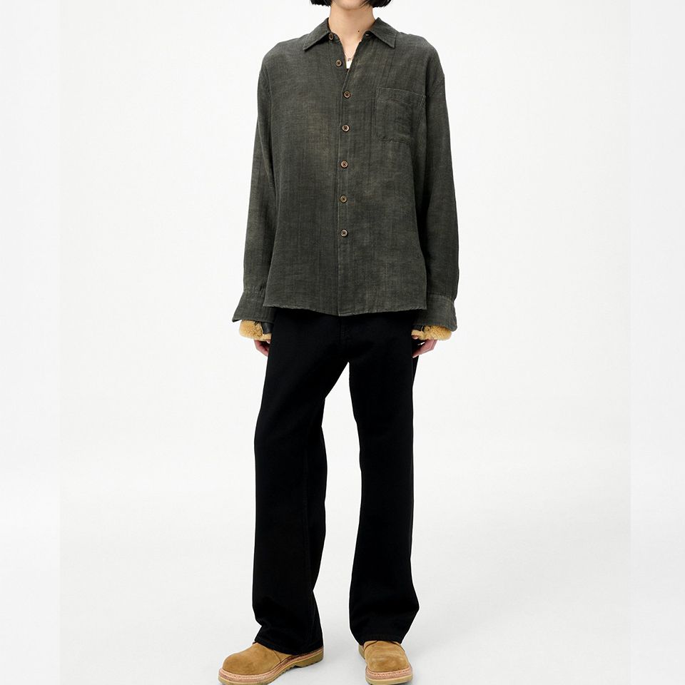 ABOVE SHIRT   Dark Cloud Sparse Cotton Wool