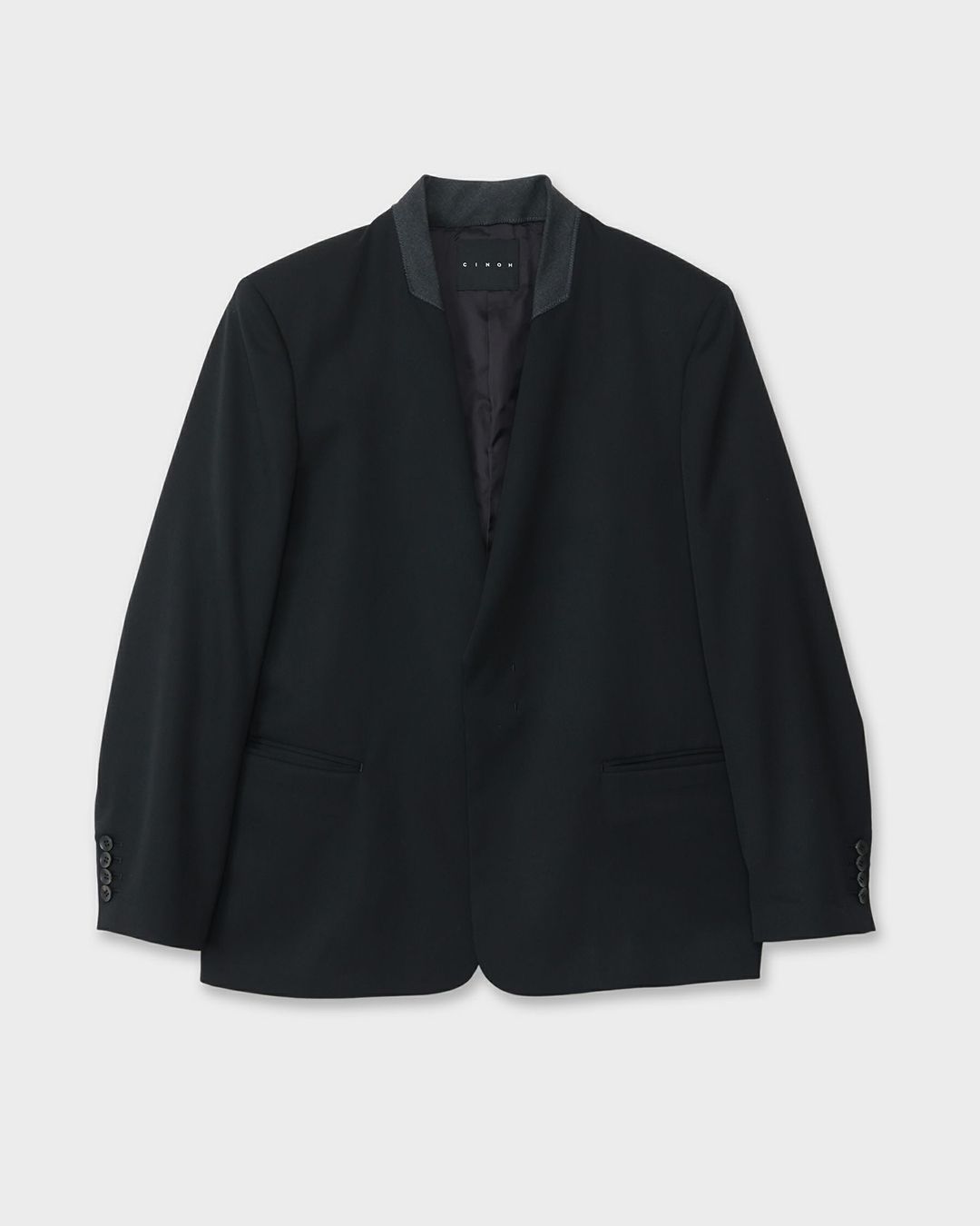 NO COLLAR JACKET Black