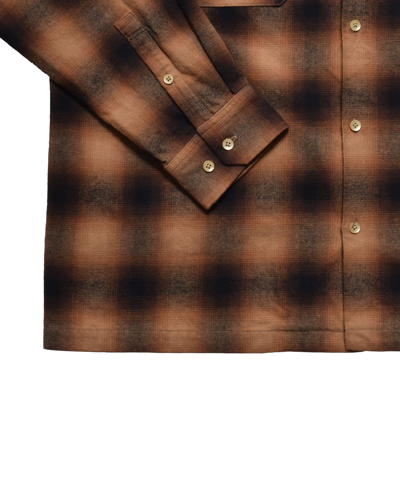 C.Flannel Ombre Open Collar SH  RPT