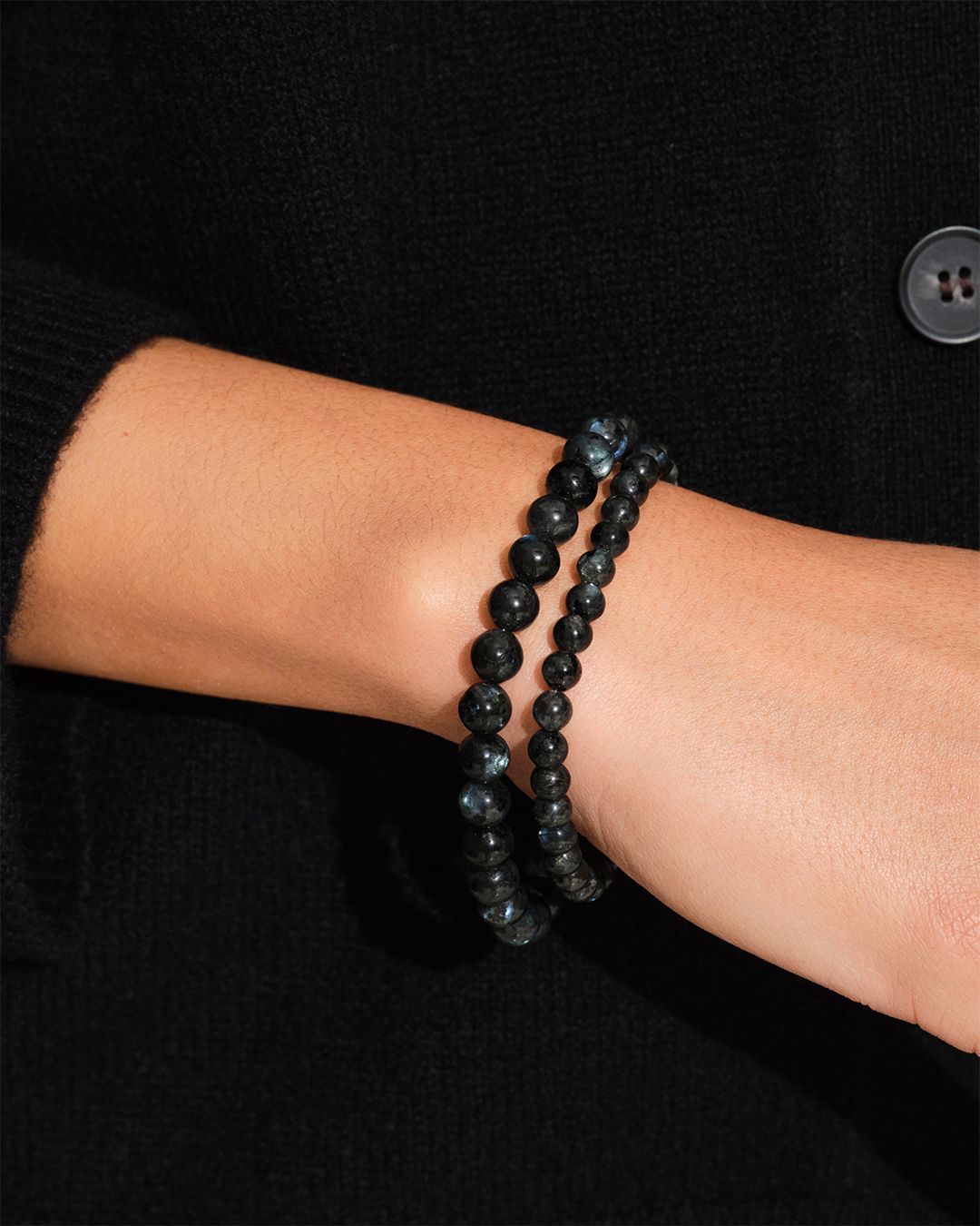 Cove Bracelet 7.7Inch / コーブ ブレスレット ブラックラルビカイト