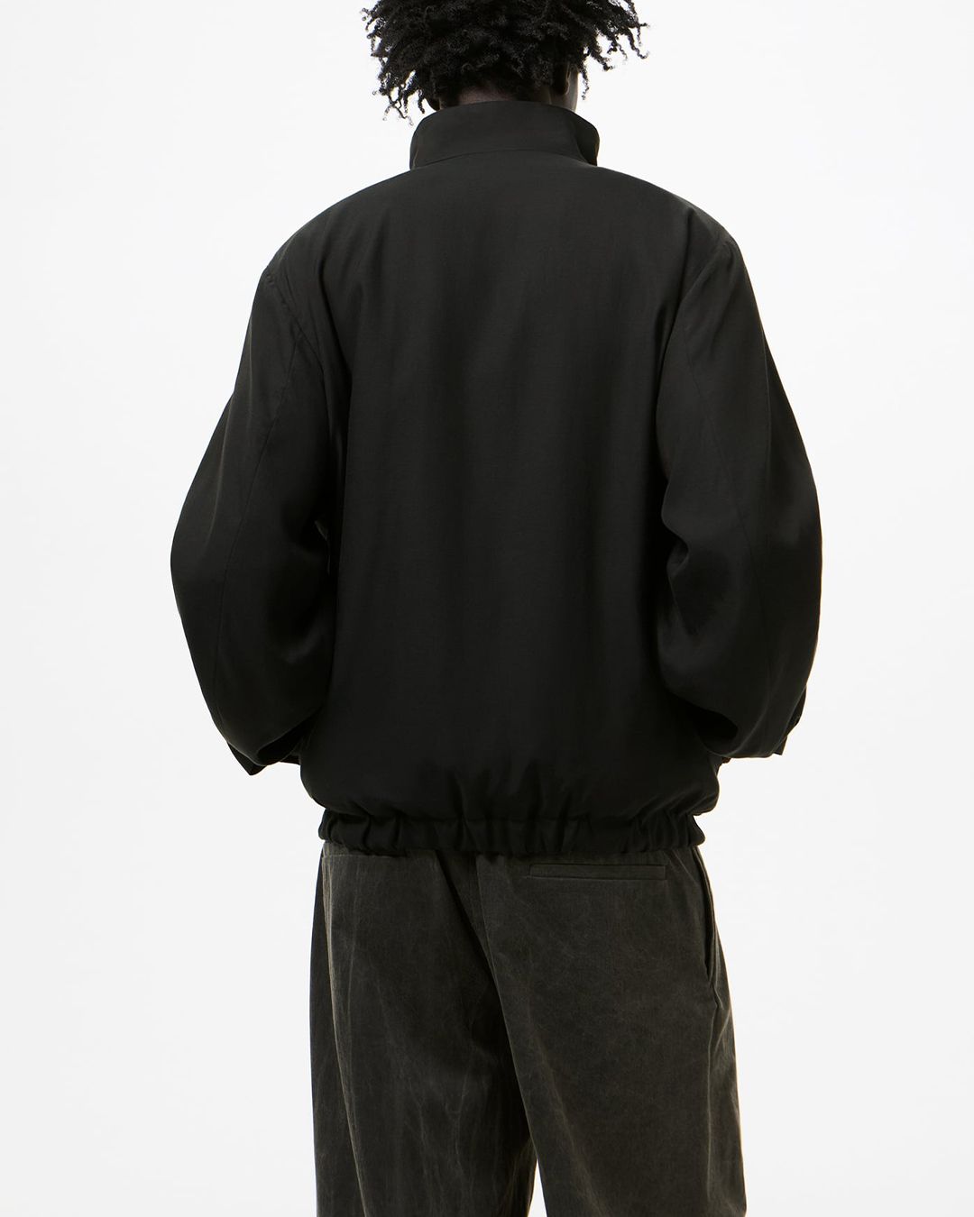 CASINO JACKET  Still Black Calm Cupro Cotton