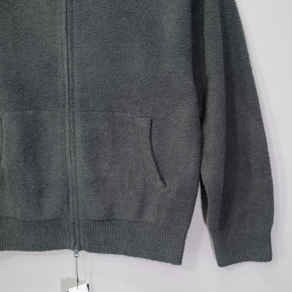 【MASTERMIND WORLD】 LOUNGE ZIP-UP HOODIE  CHARCOAL x WHITE