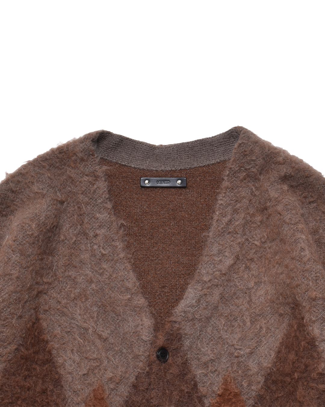 Mohair Argyle Knit Cardigan Knit Cardigan BRT