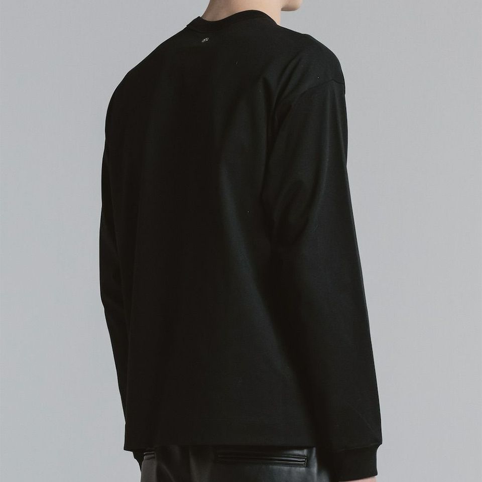 コットンジャージーロンT[BLACK]