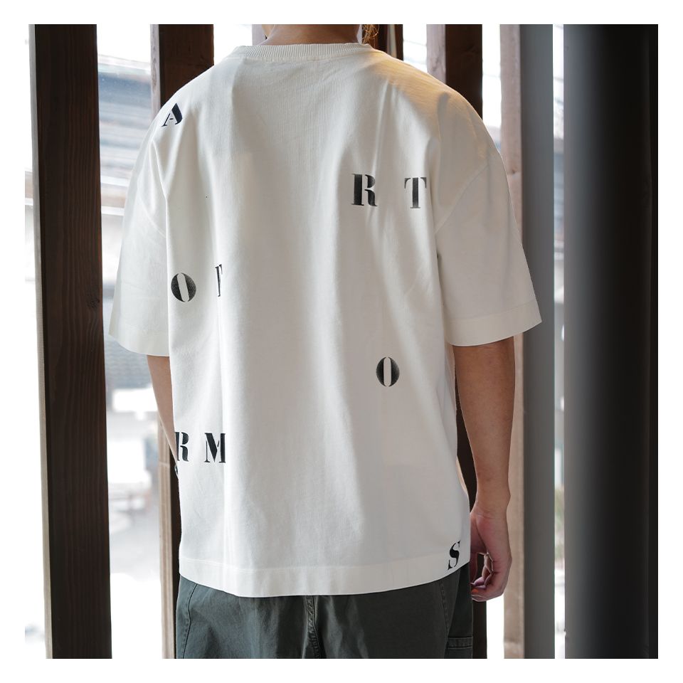 【LAST1 L】OVERSIZED T-SHIRT Light Ecru  [HAND STENCILLED LETTERS]