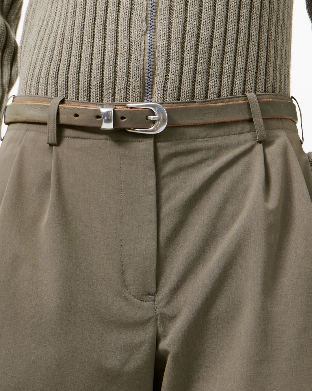 2 CM BELT Overcast Blue Leather