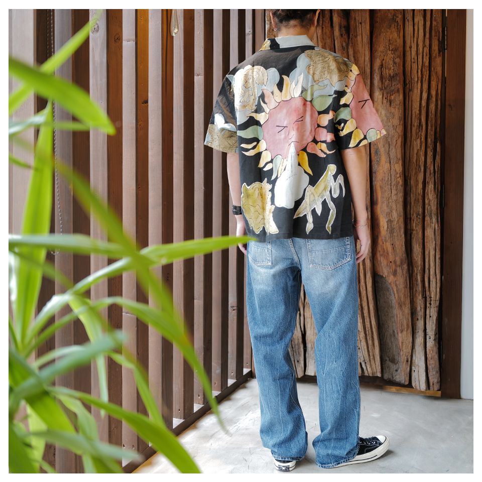 【Last1点 Size52】 BOX SHIRT SHORTSLEEVE  Solar Power Print