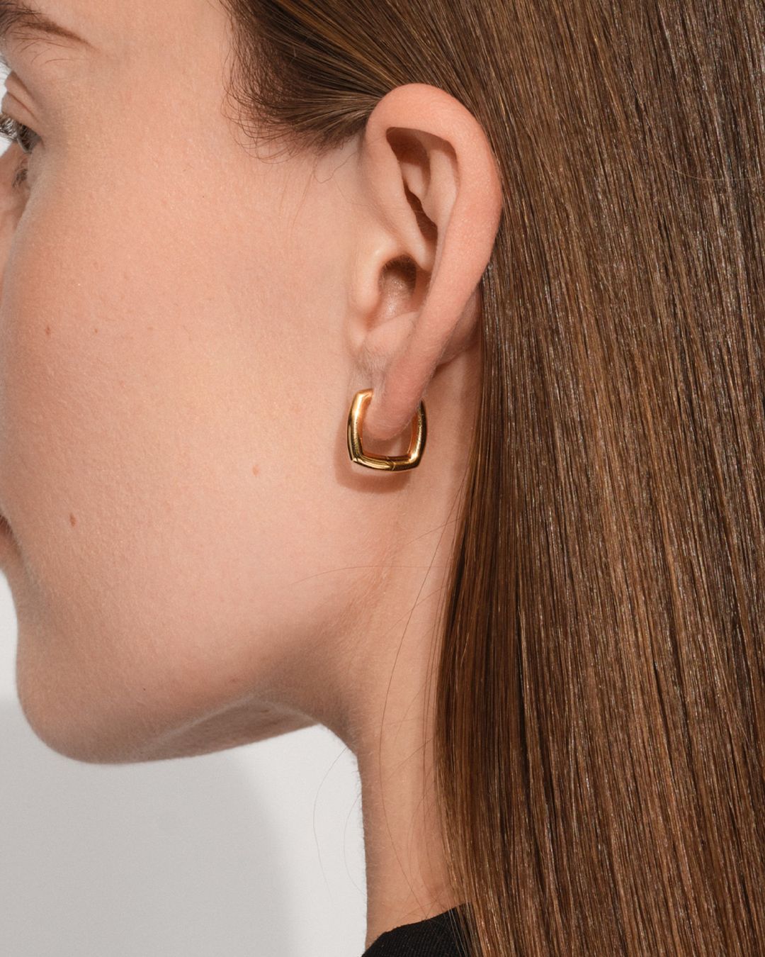 Frame Hoops Small Gold ピアス