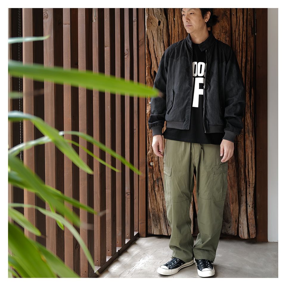 ORGANIC SLOGAN BIG TEE  Black