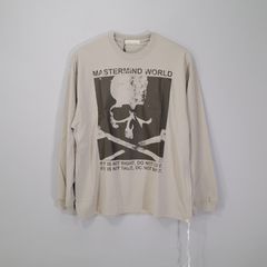 【MASTERMIND WORLD】 POSTER LS TEE  GREIGE