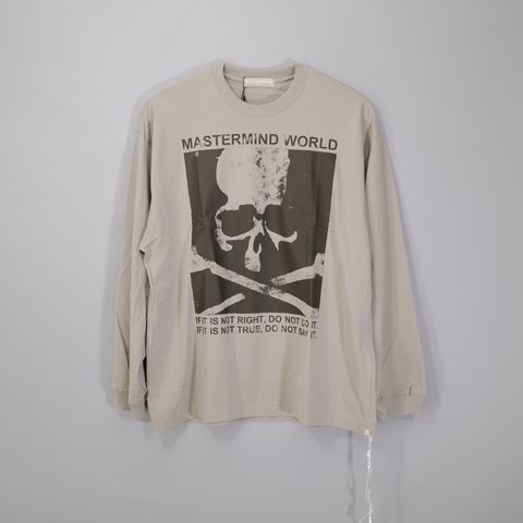 【MASTERMIND WORLD】 POSTER LS TEE  GREIGE