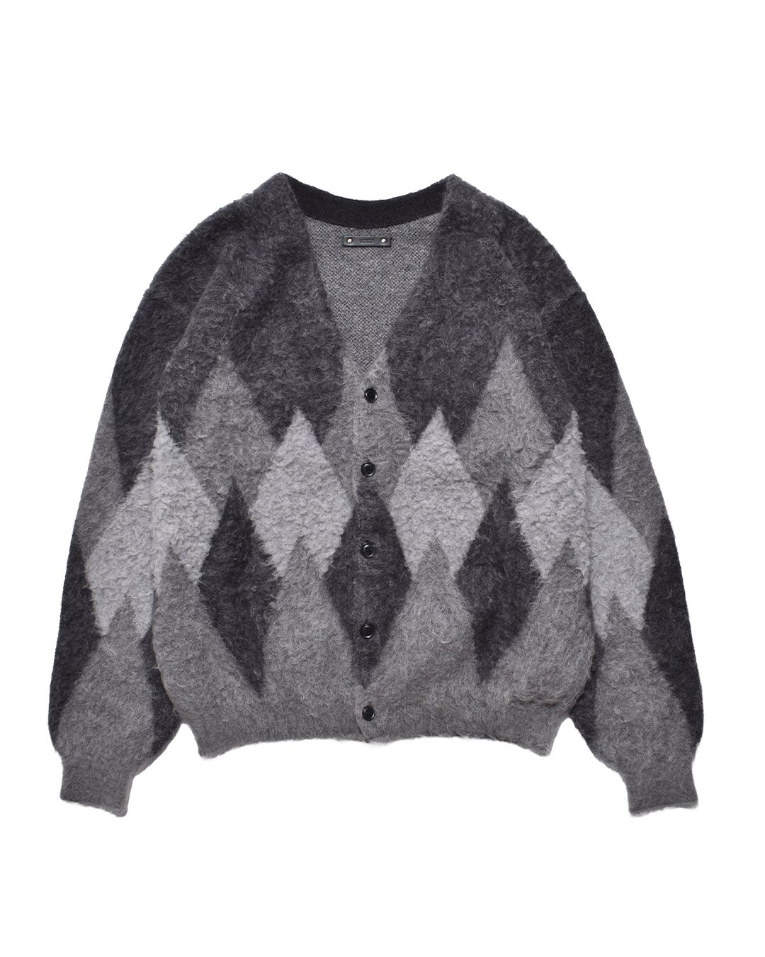 Mohair Argyle Knit Cardigan Knit Cardigan GRT
