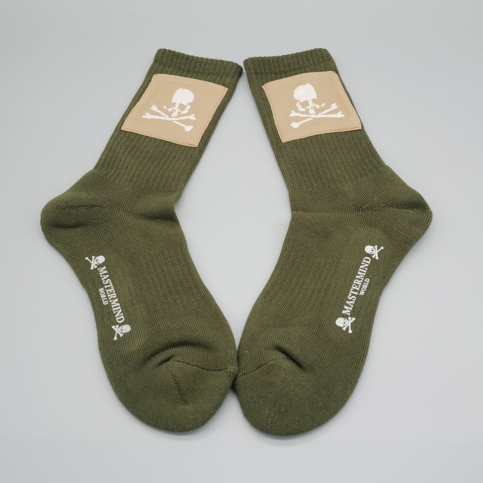 【MASTERMIND WORLD】 POCKET SOCKS  OLIVE