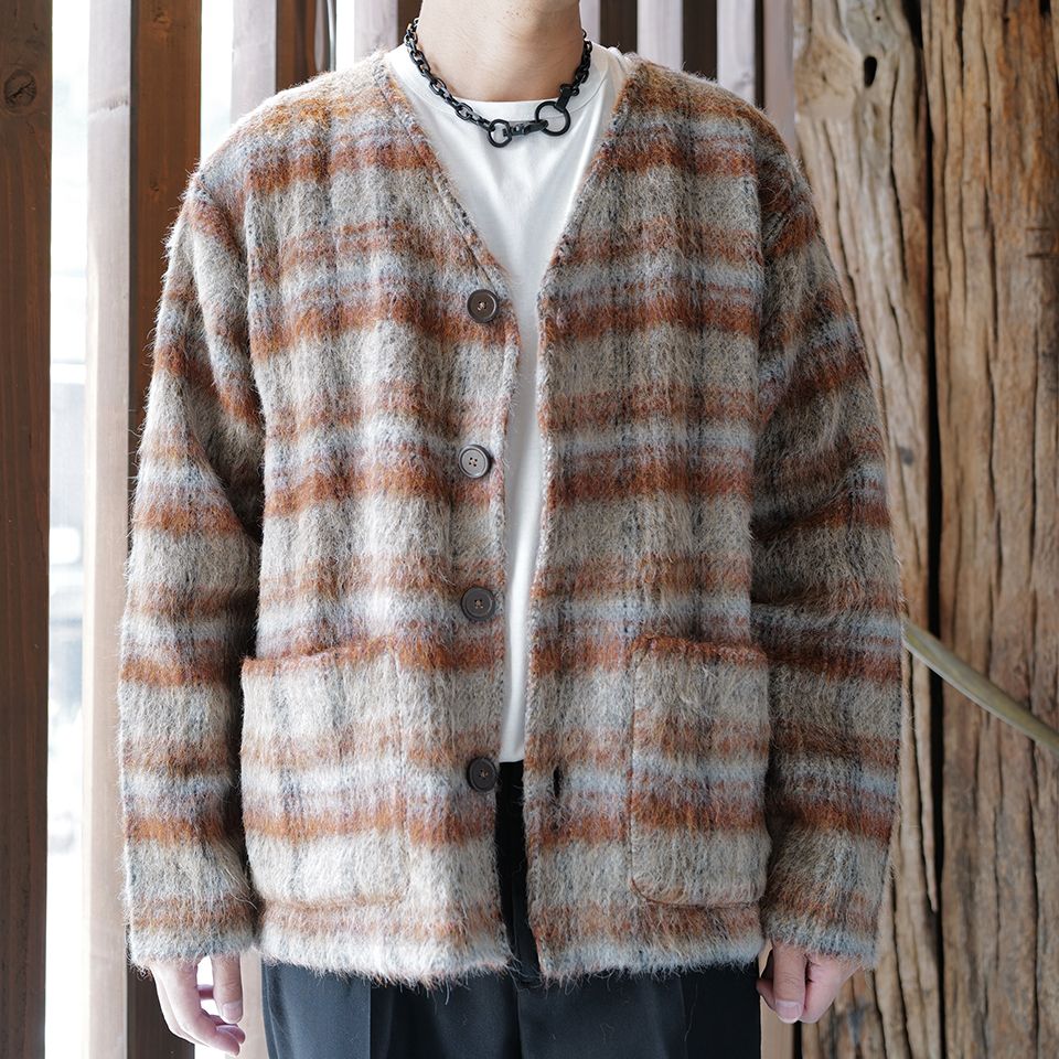CARDIGAN Ament Check Mohair - 44
