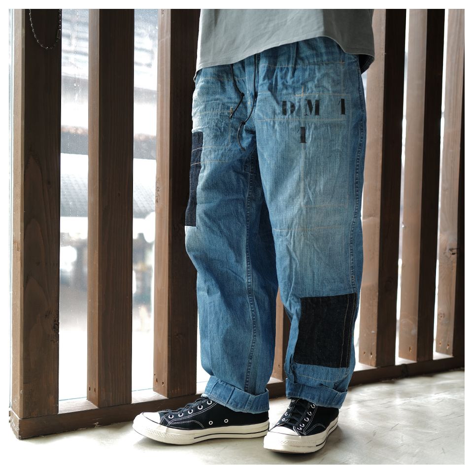 【Last1 XL】 DM1-1 Denim Cargo [CUSTOMISED] Light Indigo