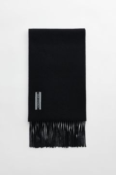 ESTATE SCARF   Black Double Wool