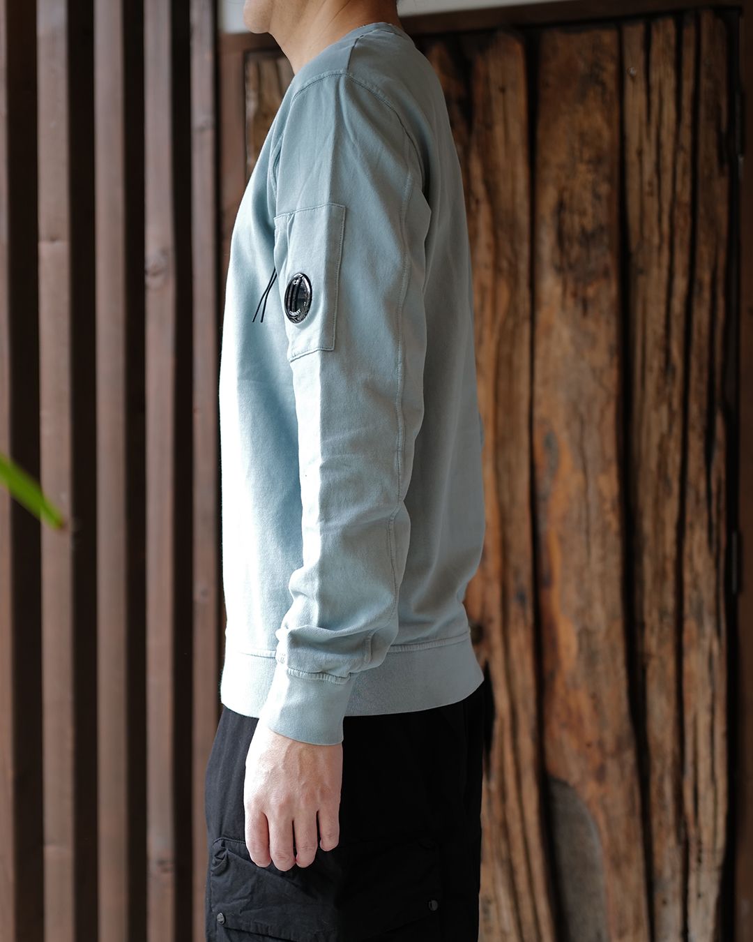 LIGHT FLEECE CREWNECK SWEATSHIRT SilverBlue