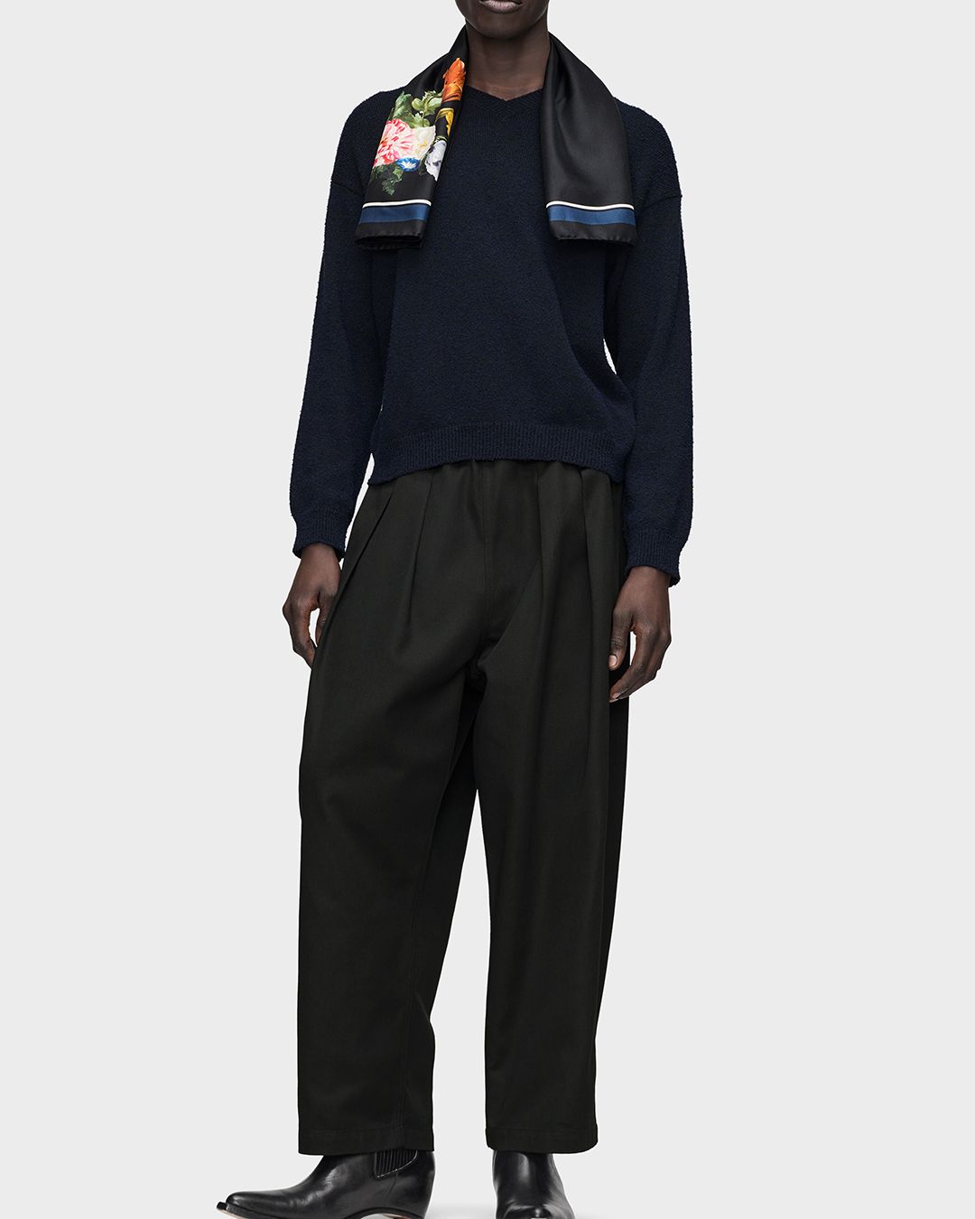 ドロップライズ コットントラウザーズ [BLACK]