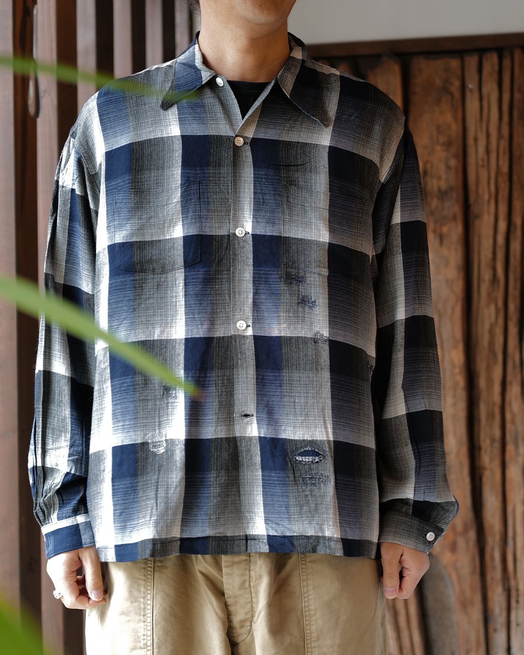 BWU-CRS / CHECK RAYON SHIRT