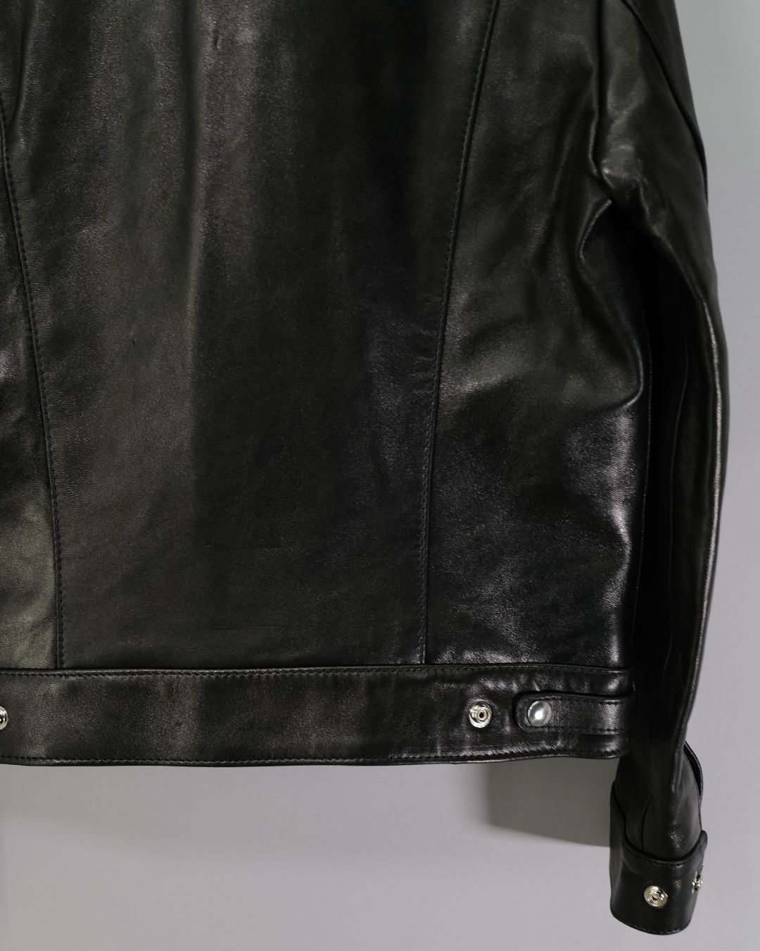 Western Jacket -ウェスタン ジャケット- 【Tight-Fit】   (シープレザー / 裏地:ブラックニット ) Black