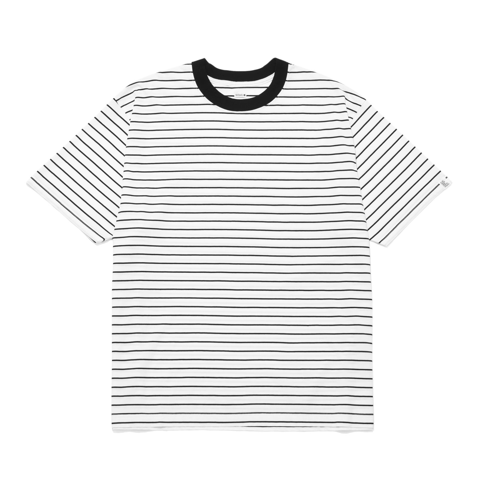 HIGH GAUGE BORDER T-SHIRT  [WHITE]