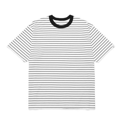 HIGH GAUGE BORDER T-SHIRT  [WHITE]