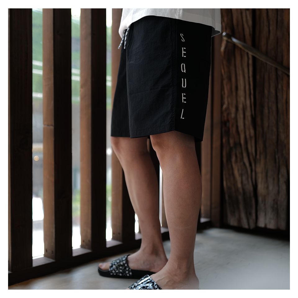 SQ-25SS-SW-01 SWIM SHORTS  BLACK
